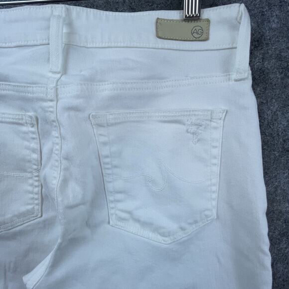 Adriano Goldschmied Jeans 28R White Farrah Skinny Ankle High Rise Lyocell - Picture 3 of 10
